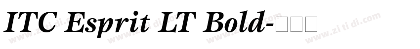 ITC Esprit LT Bold字体转换